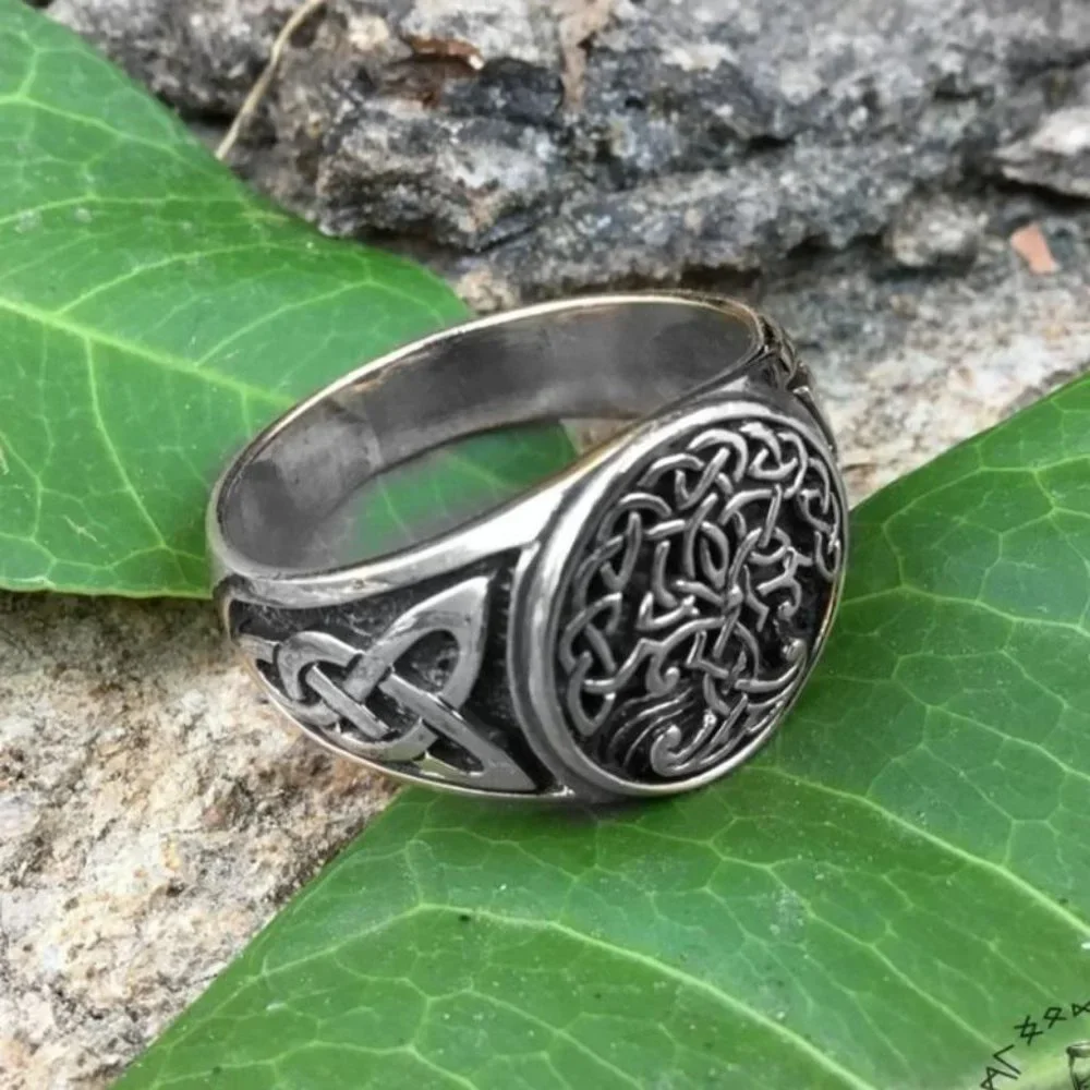 New Gorgeous Celtic Knot Tree Of Life Men's Ring